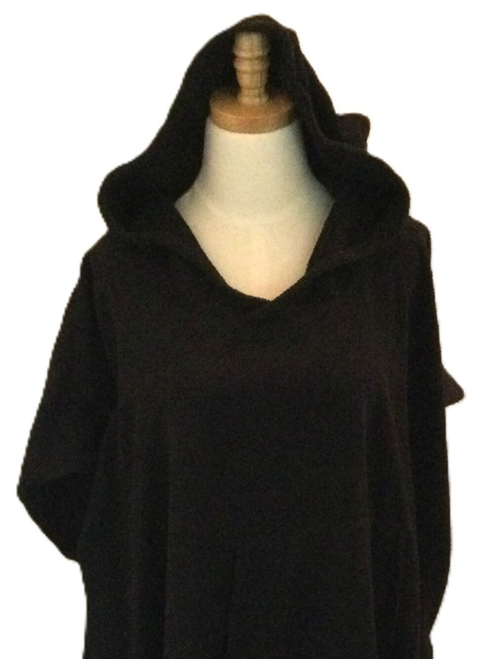 Abahub Black Hooded Surf Changing Towel Poncho Robe Unisex